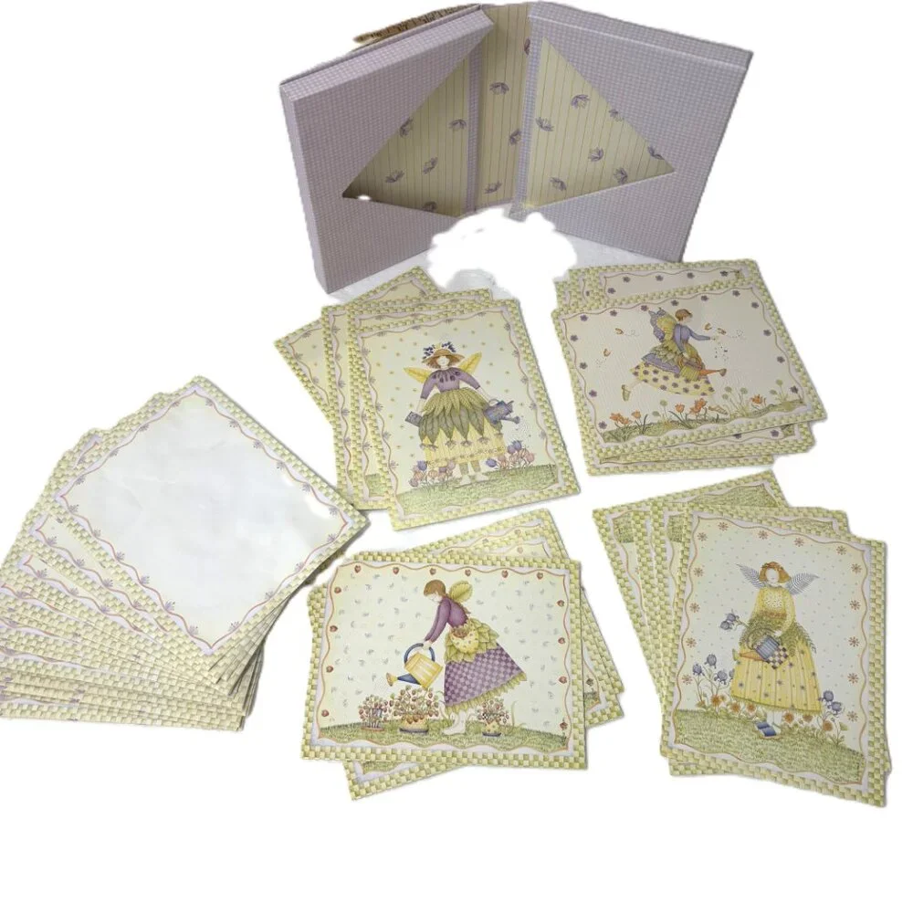 Debbie Mumm Garden Angels Collectible Blank Notecards Vtg 2003